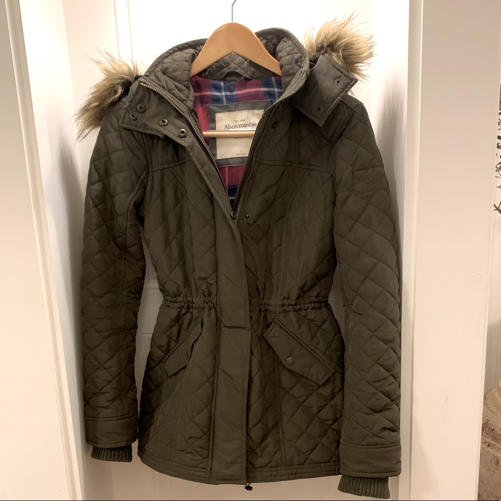 Abercrombie quilted waterproof ski parka
